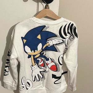 Kids White Sonic Sweatshirt